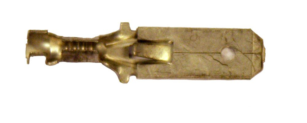 Tab connector double 0,8mm (male)