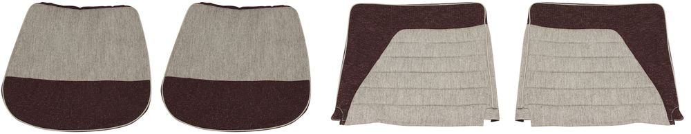 Cover Front seat 444LS 57-58 red/grey