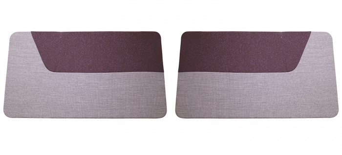 Door panels 444S-LS 56-57 red/grey cloth