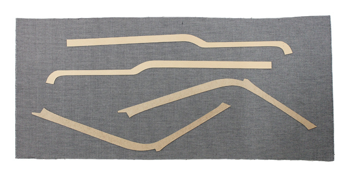 Panel above door 445 57-58 black LH