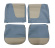 Cover Front seats 444L 1957 blue/white Cover Front seats 444L 1957 blue/white