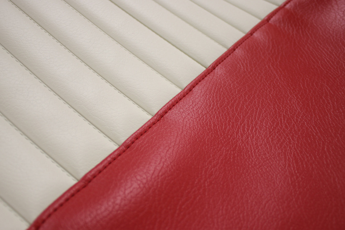 Cover Front seat 544 58-60 US red/beige