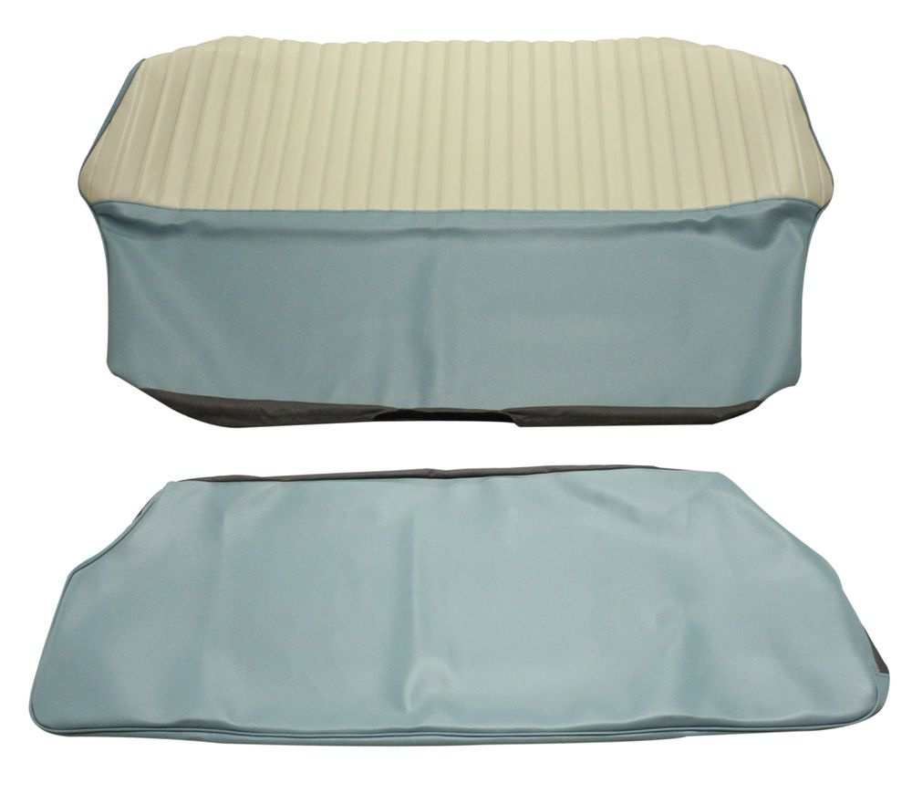 Cover Rear seat 544 58-60 US blue/beige