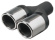 Exhaust pipe dubble 2x70mm id 63,5mm